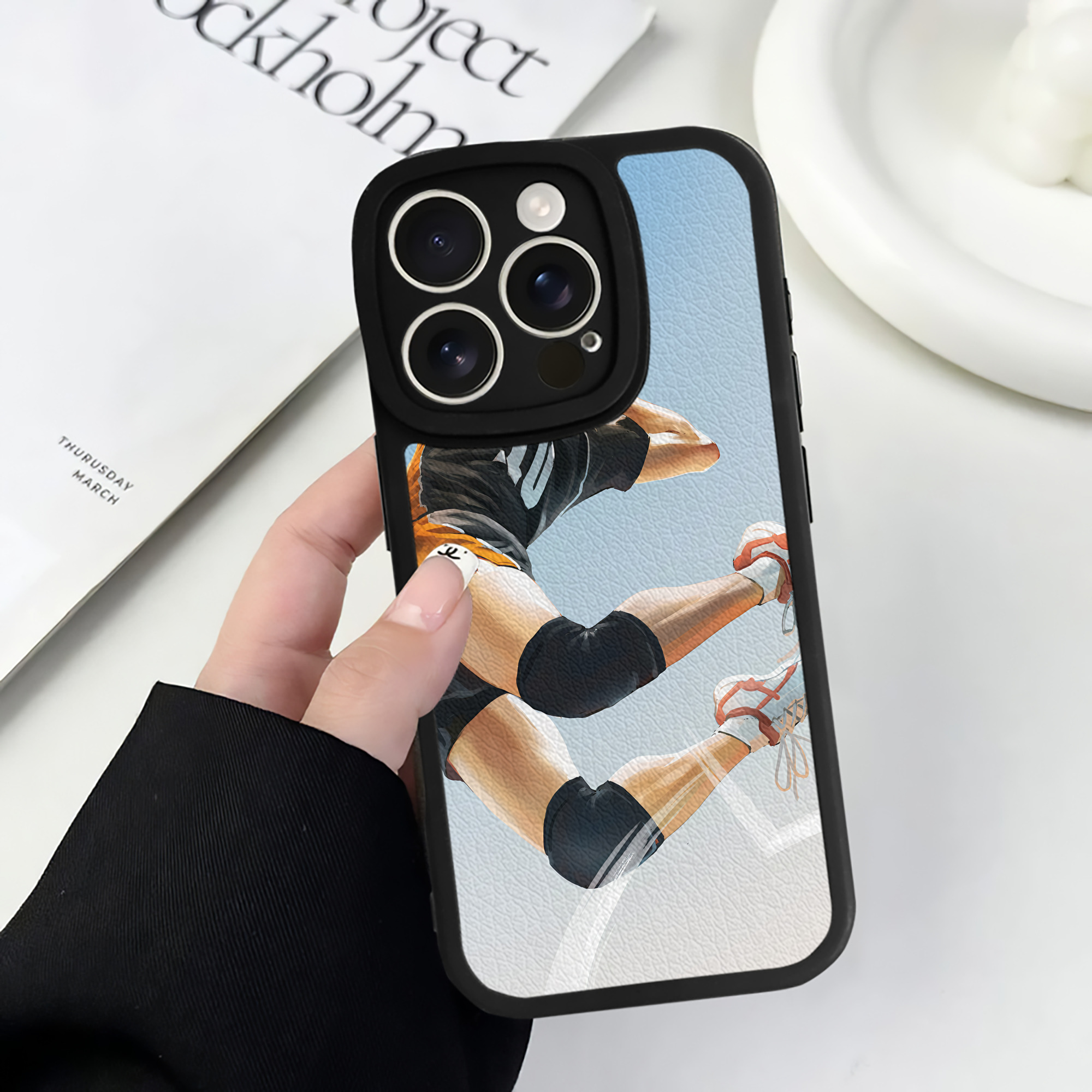 （画像用） ハイキュー!! Haikyu!! 【iPhone 16シリーズ対応】シリコンスマホケース（レザー調） 材質：シリコン
